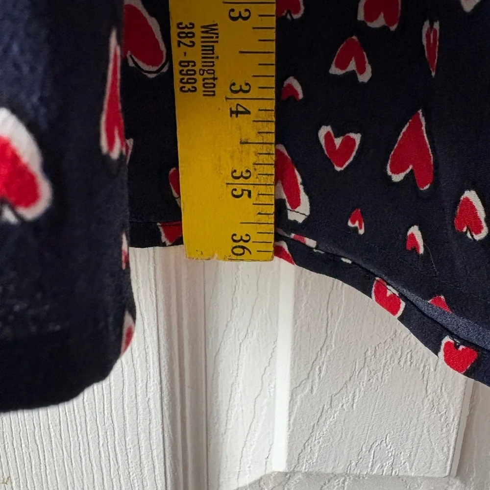Popsugar Size Large‎ Navy Blue Heart Dress MIDI EUC